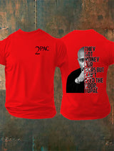 🔥Buy 3 Get 15% Off🔥Men's  2Pac Rapper  Print  T-Shirt
