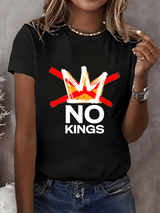🔥Buy 3 Get 15% Off🔥Women's  America has No Kings Printed Casual T-Shirt