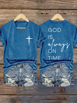 Women's God Is Always On Time T-Shirt