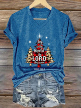 Women'S Casual Christmas Print Short-Sleeved T-Shirt