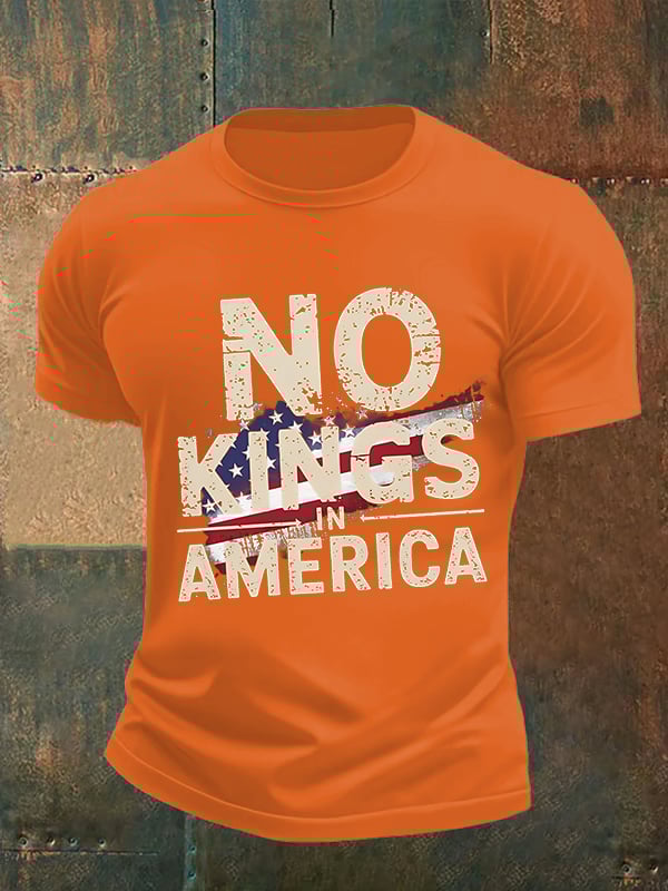 🔥Buy 3 Get 15% Off🔥Men's no kings in America print  T-Shirt