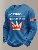 🔥Buy 3 Get 15% Off🔥Men's Retro No Kings III 50 State Nationwide Protest March 28th Print Sweatshirt