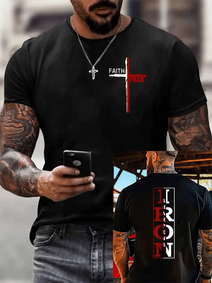 🔥Buy 3 Get 15% Off🔥🔥Hot Sale Picks 🔥Men's Faith Printed Casual T-Shirt