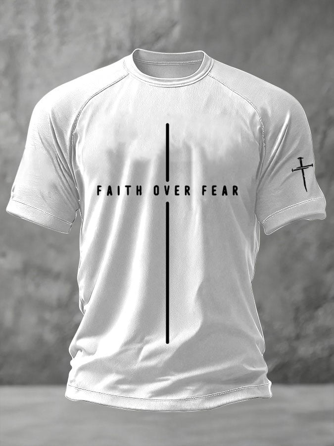 Men's Faith Print Casual T-Shirt