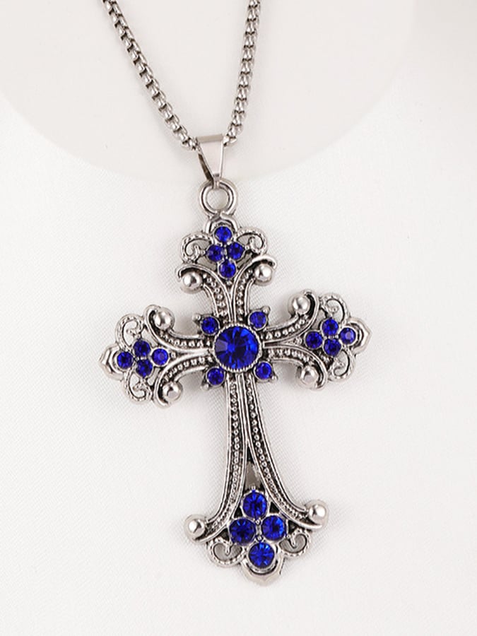 Baroque Cross Necklace (Unisex)