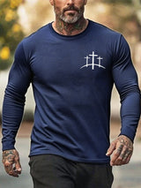 🔥Buy 3 Get 15% Off🔥Men's Faith Cross Print Crew Neck T-shirt