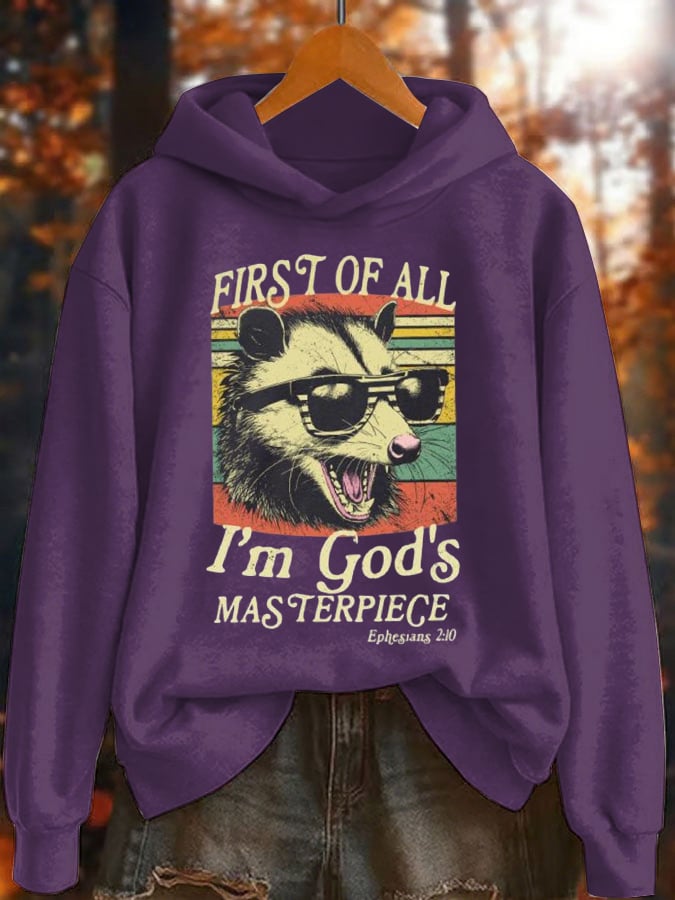 Women's Faith Letters Print Hoodie