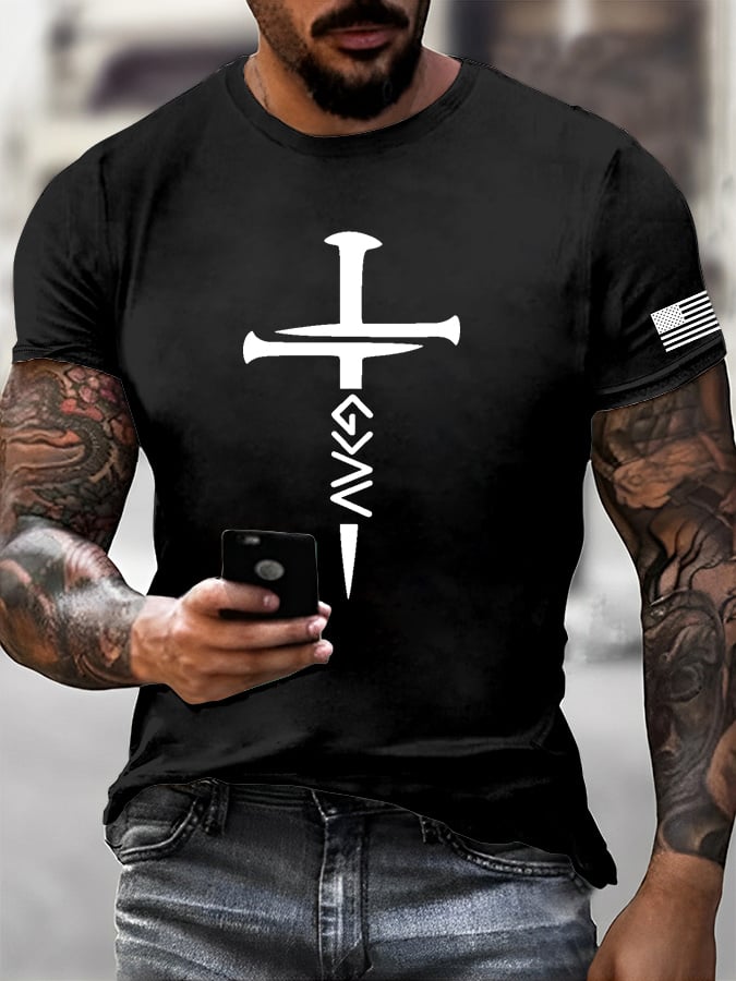 Men's Casual Printed Short-Sleeve T-Shirt