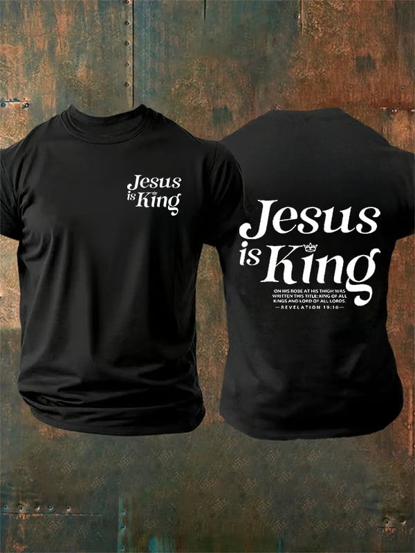 Men's  Jesus Is King Christian  T-Shirt