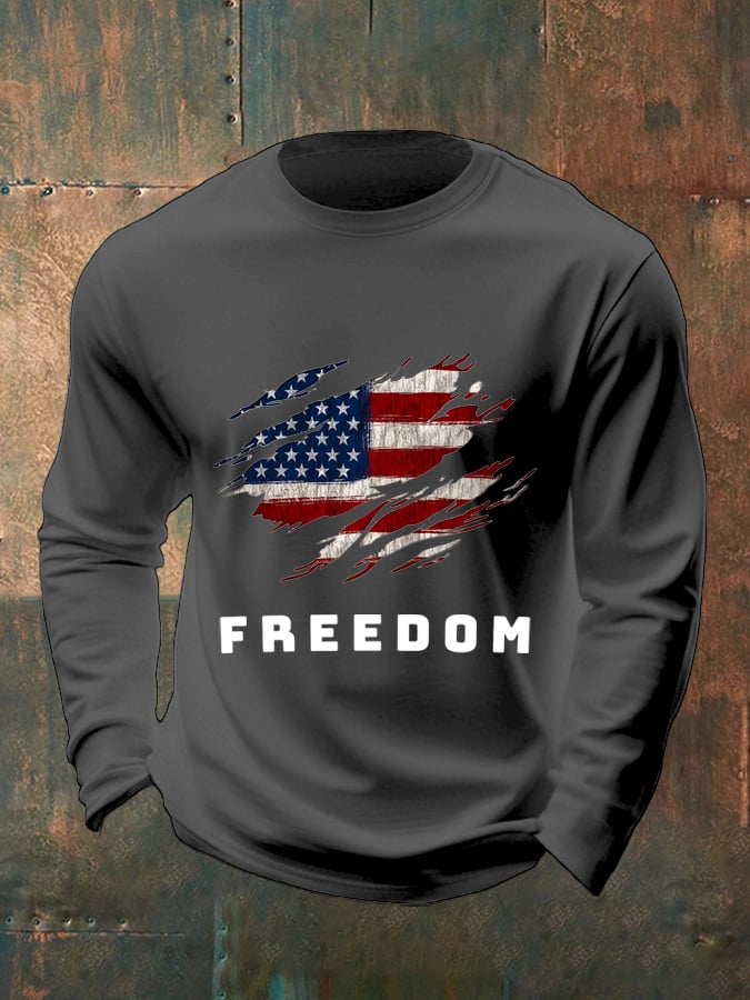Men's Commemorative Print Crew Neck T-Shirt