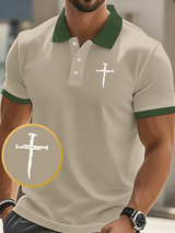 🔥Buy 3 Get 15% Off🔥Men's Faith Printed Casual Polo Shirt