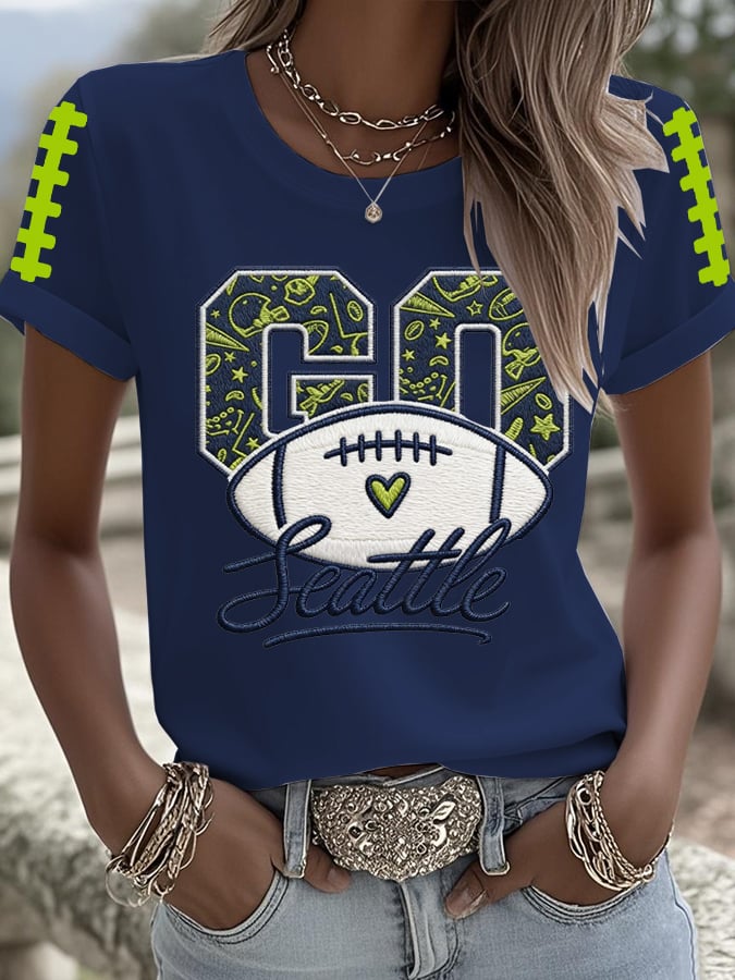 Women's Football Print T-shirt