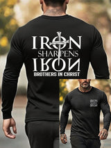 🔥Buy 3 Get 15% Off🔥Men's Iron Sharpen Iron Printed Christian T-shirt