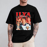 Hockey Romance Print Casual T-shirt