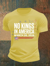 🔥Buy 3 Get 15% Off🔥Men's   NO KINGS IN AMERICA  Print  T-Shirt
