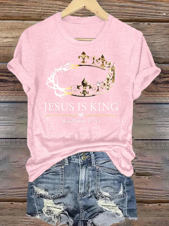 Women's  Jesus Is King Christian  T-Shirt