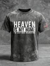 🔥Buy 3 Get 15% Off🔥Men's Heaven Is My Home I'm Just Here Recruiting Casual T-shirt