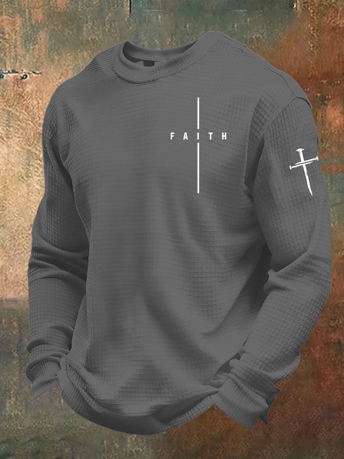 Men's faith Print Waffle T-Shirt