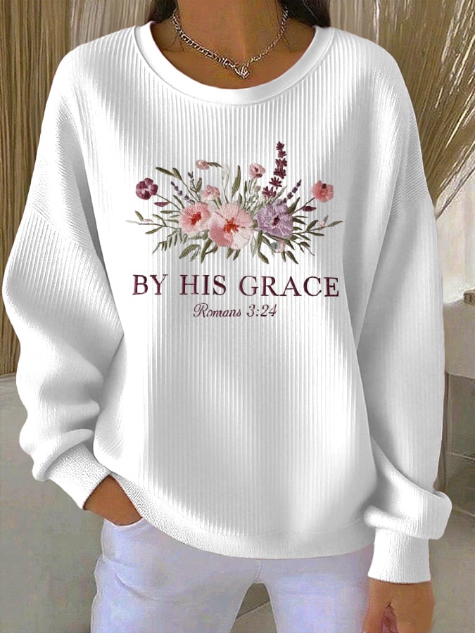 Women's By His Grace Print Sweatshirt