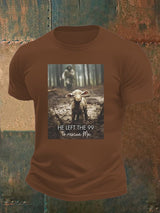 🔥Buy 3 Get 15% Off🔥Men's  He Left the 99 to Rescue Me, Jesus and Lost Sheep, Christian T-shirt