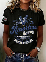 🔥Buy 3 Get 15% Off🔥Women's No Kings In America Print Round Neck T-shirt