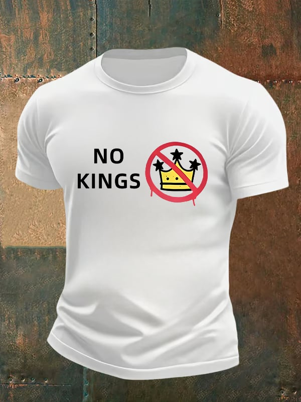 🔥Buy 3 Get 15% Off🔥Men's   NO KINGS Print T-Shirt