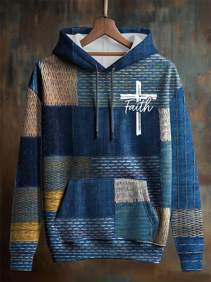 🔥Buy 3 Get 15% Off🔥Men's Faith Print Casual Hoodie
