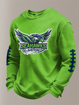 Men's Football Print Waffle T-Shirt