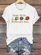 🔥Buy 3 Get 15% Off🔥Women's  Same shit Different costume Print T-Shirt