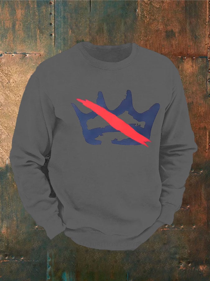 🔥Buy 3 Get 15% Off🔥Men's Retro No Kings Print Sweatshirt