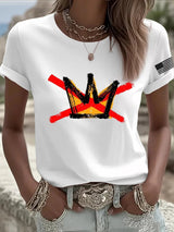 🔥Buy 3 Get 15% Off🔥Women's No Kings Printed Casual T-shirt