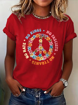 🔥Buy 3 Get 15% Off🔥Women's No Kings No Fascists Print T-Shirt