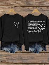 Women's Dear Person Behind Me Christian Print Casual Sweatshirt