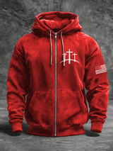Men's Faith Print Zip-Up Hooded Jacket