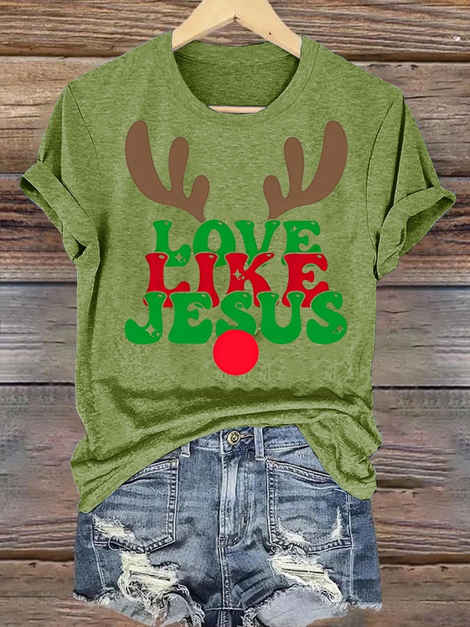 Women's  Like Jesus, love Christian T-shirt