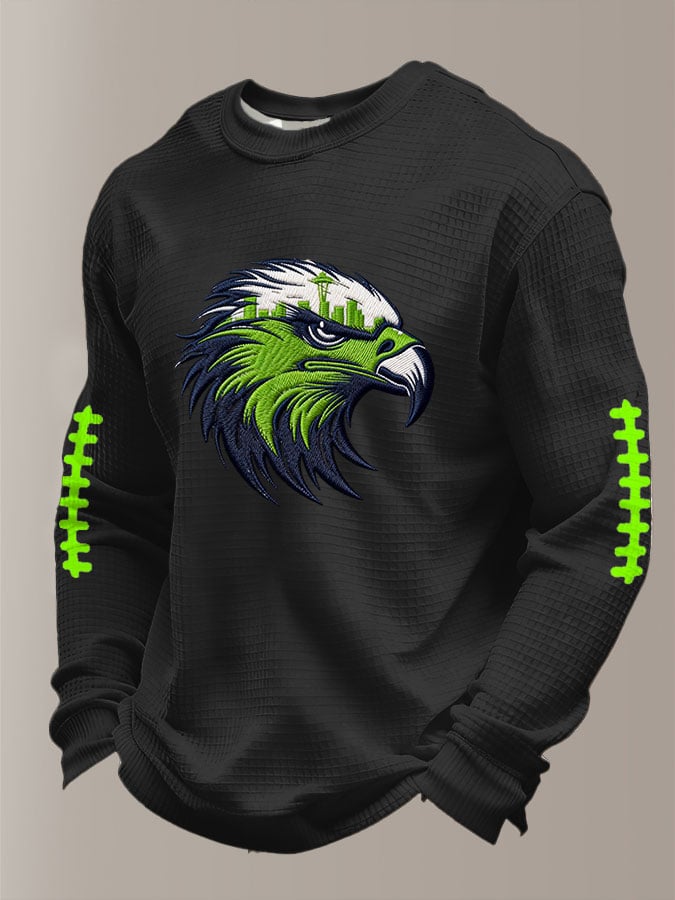 Men's Football Print Waffle T-Shirt