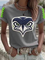 Women's Football Print Casual T-Shirt