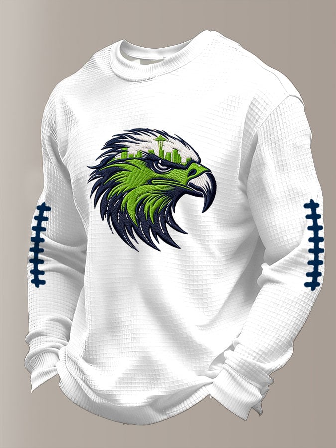 Men's Football Print Waffle T-Shirt