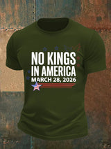 🔥Buy 3 Get 15% Off🔥Men's   NO KINGS IN AMERICA  Print  T-Shirt