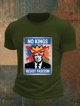 🔥Buy 3 Get 15% Off🔥Men's   NO KINGS RESIST FASCISM T-shirt