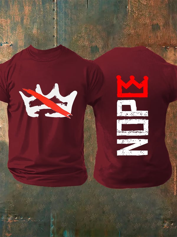 🔥Buy 3 Get 15% Off🔥Men's Nope, No Kings In America Print T-shirt