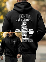 Men'S "Jesus Is The Ultimate Deadlifter" Faith Print Sweatshirt