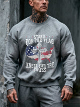 🔥Buy 3 Get 15% Off🔥Men'S Round Neck Casual Faith Print Sweatshirt