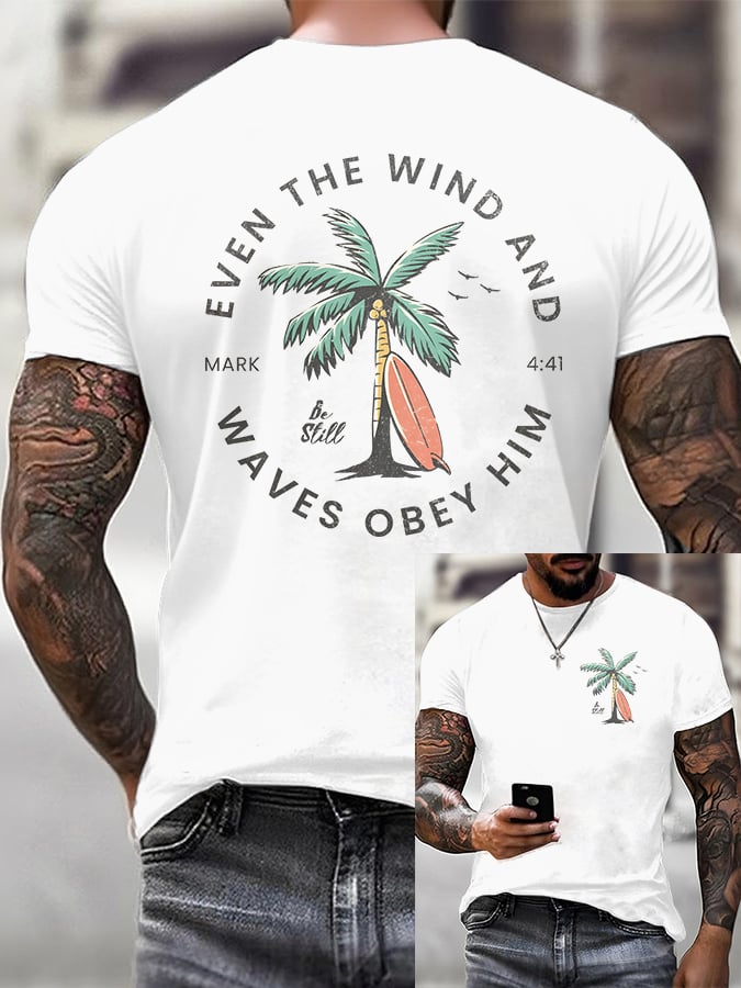 Men'S Casual Faith Short-Sleeved T-Shirt