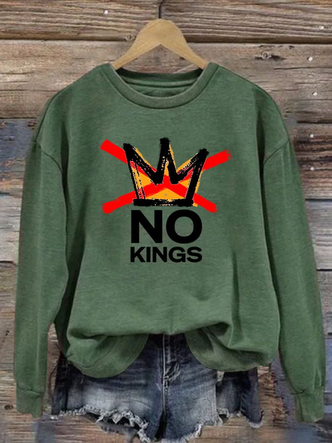🔥Buy 3 Get 15% Off🔥Women's  America has No Kings Printed Casual Sweatshirt