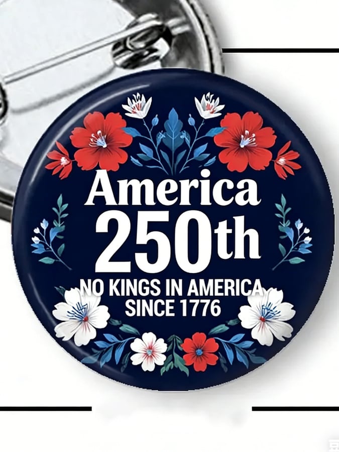 🔥Buy 3 Get 15% Off🔥Unisex No Kings Printed Brooch