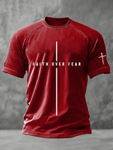 Men's Faith Print Casual T-Shirt