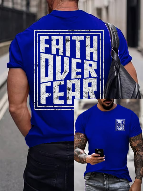 Men's  Faith Overcomes Fear T-shirt