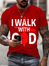 🔥Buy 3 Get 15% Off🔥Men's My Walk with God  T-shirt