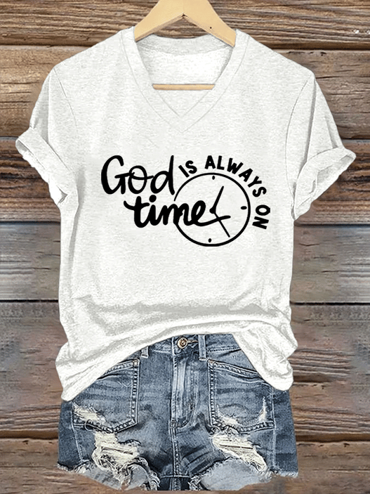 Women's God Is Always On Time T-Shirt